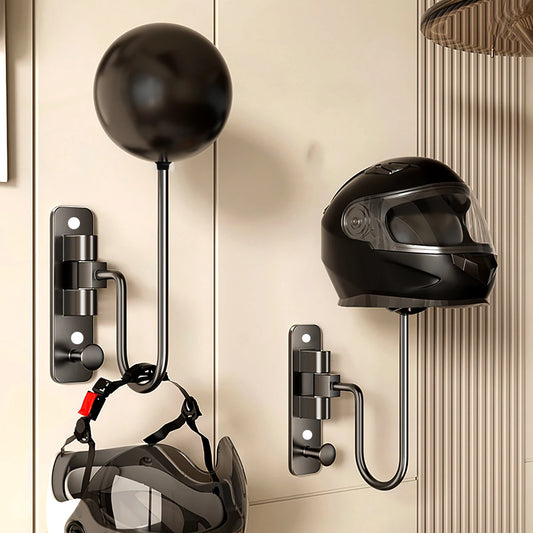 Helmet Hanger Wall Mount 180° Swivel Helmet Holder for Motorcycle Bike Racing Outerwear Sports Gear