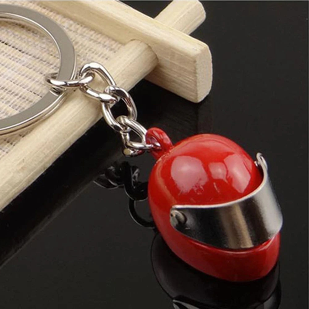New Motorcycle Helmets Key Chain For Women Men Cute Safety Helmet Car Keychains Bags Accessories Key Ring Gift Jewelry