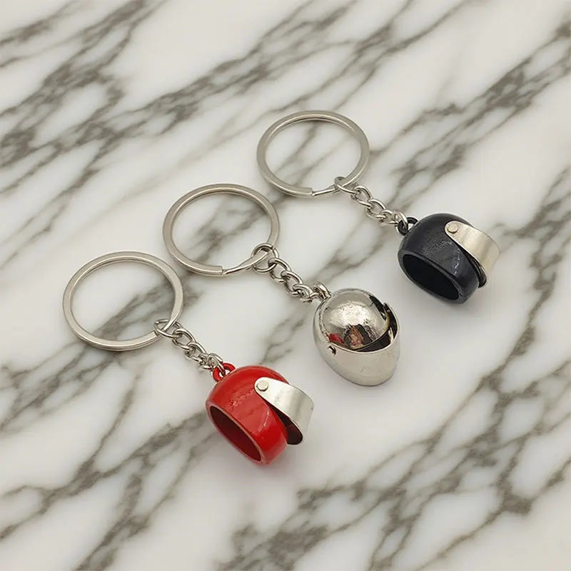 Metal Alloy Motorcycle Helmet Key Chain Fashion 3D Motorcycle Helmets Safety Auto Bag Car Key Ring KeyChain Accessories