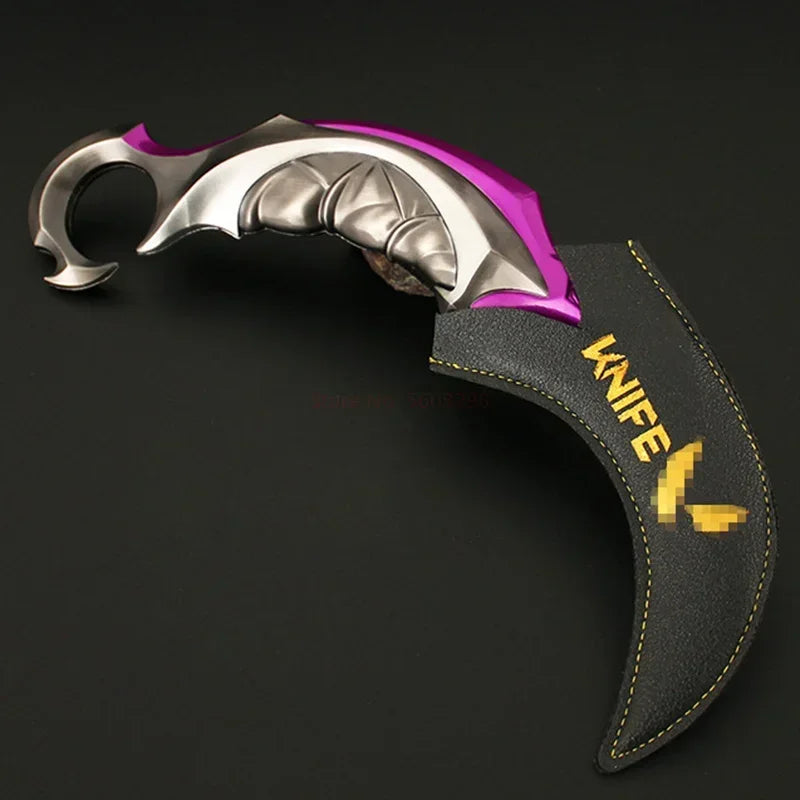 Valorant Weapon Melee Reaver Ep Karambit Knife Update 22cm Metal Game Peripheral Sword Weapon Model Train Toys Boy Birthday Gift