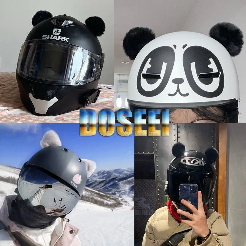Helmet Accessories Cute Cat Ear Motorcycles Electric Bikes Skiing Playful Suitable For Girls And Children Helmets Decoration