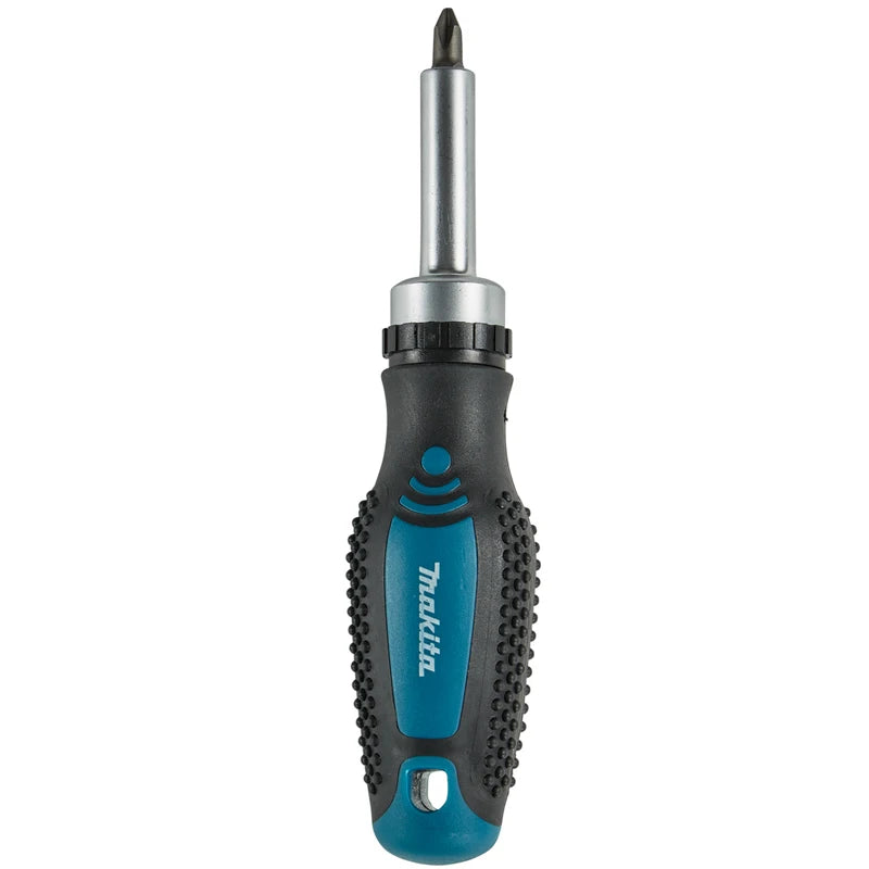 Makita D-58833 Ratchet Magnetic Screwdriver Bit Replaceable Positive Negative Non-slip Multifunctional Easy Carry Hand Tools