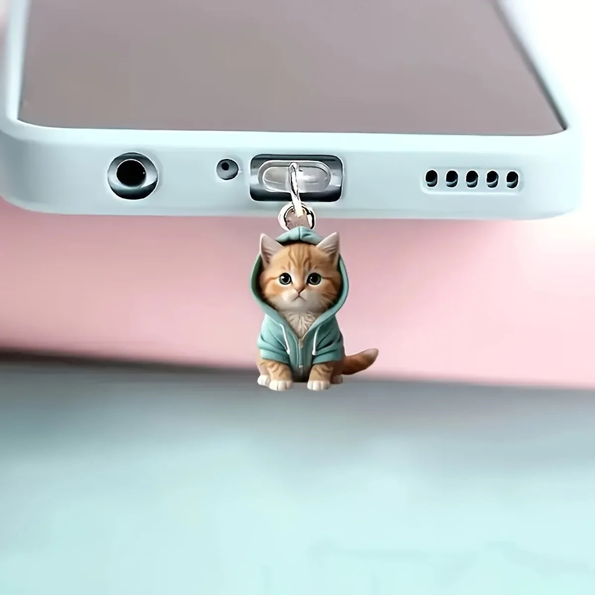 New Kawaii Mobile Phone Dust Plug Cute Kitten Charge Port Plug Cat Dust Plug Interface Decorative Anti Dust Cap Cover Accessory