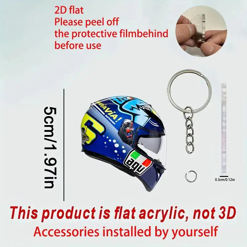 Fashion Motorcycle Helmet Keychain Accessories Bag Charms Motorcyclist Knight Car Keychains Keyrings Jewelry Fans Gift