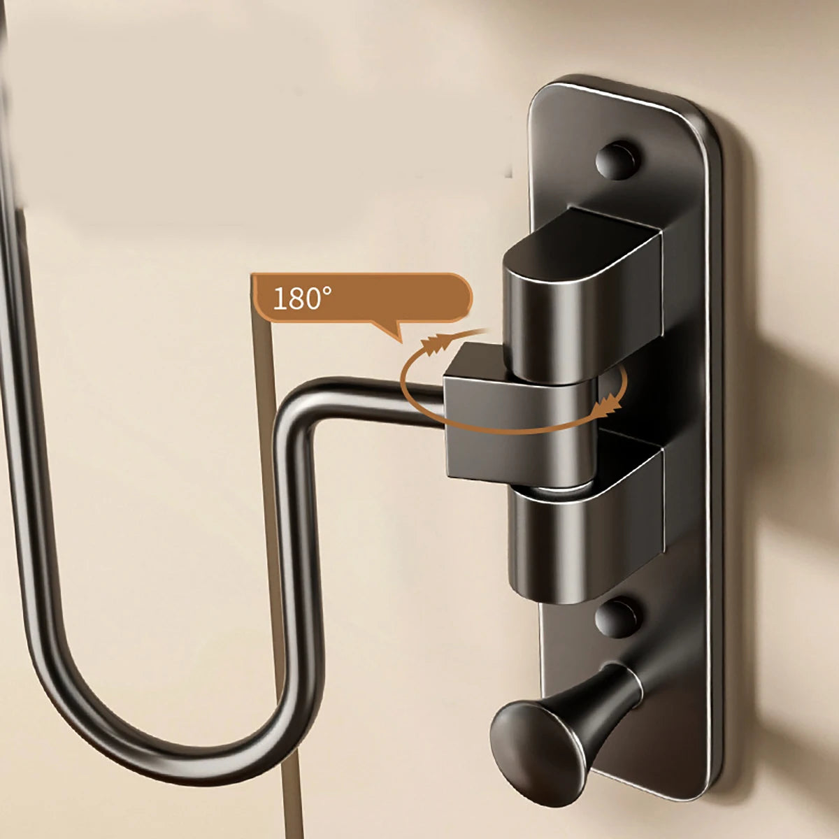 Helmet Hanger Wall Mount 180° Swivel Helmet Holder for Motorcycle Bike Racing Outerwear Sports Gear