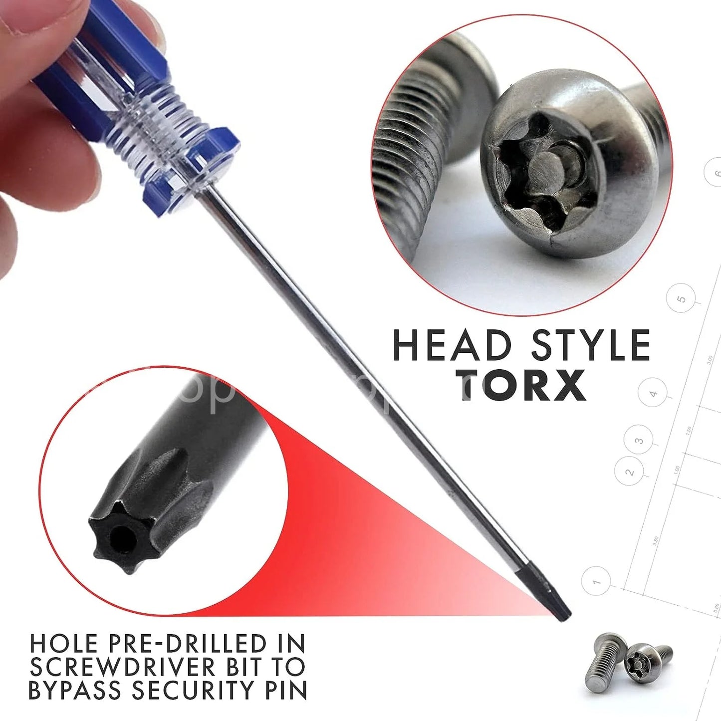 Magnetic Torx Screwdriver Sets Precision T6 T8 T9 T10 Torx Security Repair Tool Kit for Xbox 360 Wireless Controller FIF66