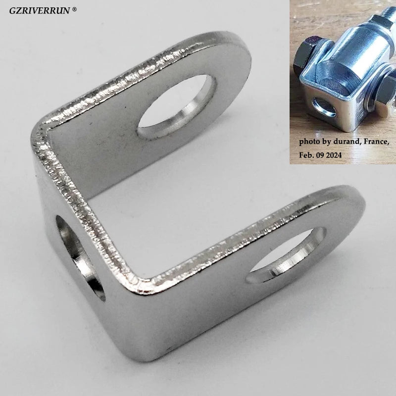 Stainless Steel Motorcycle Headlight Bracket Stand Pair Spot Fog LED Light Support Base Bobber Accessories