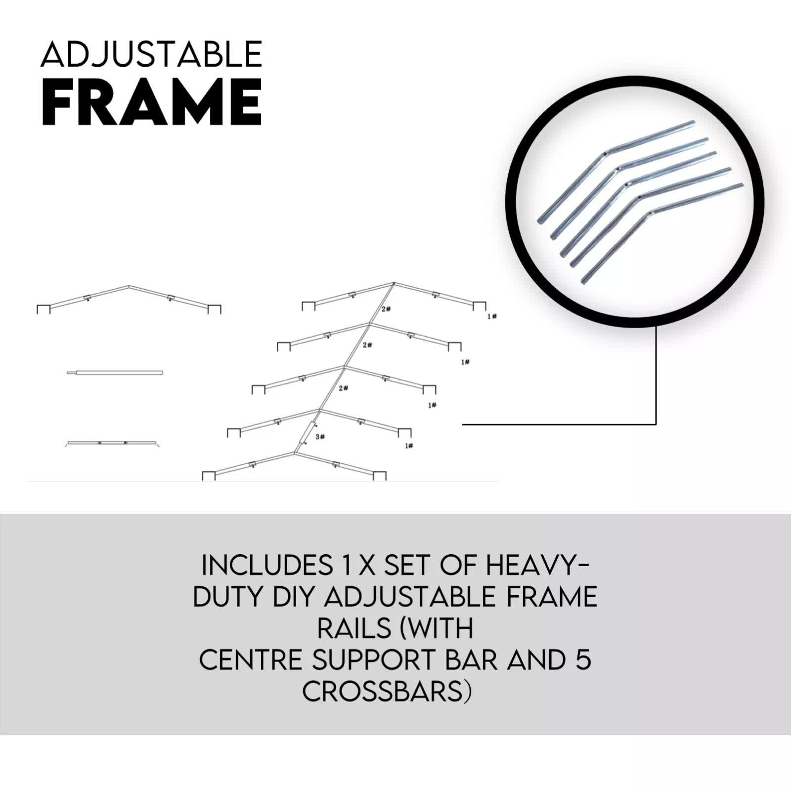 NNEDSZ 8X5 BOX TRAILER CAGE CANVAS COVER (900mm) 3 FOOT Thick Rip Resistant Waterproof-3