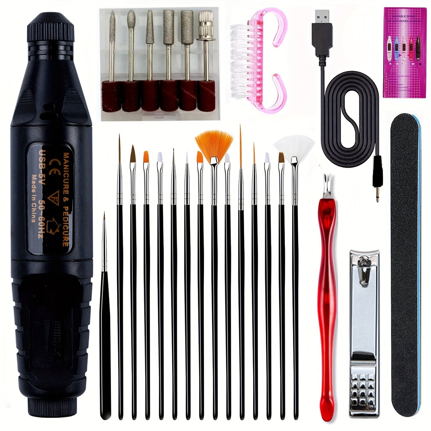 NNETM Electric Nail Drill Kit for Acrylic & Gel Removal-0